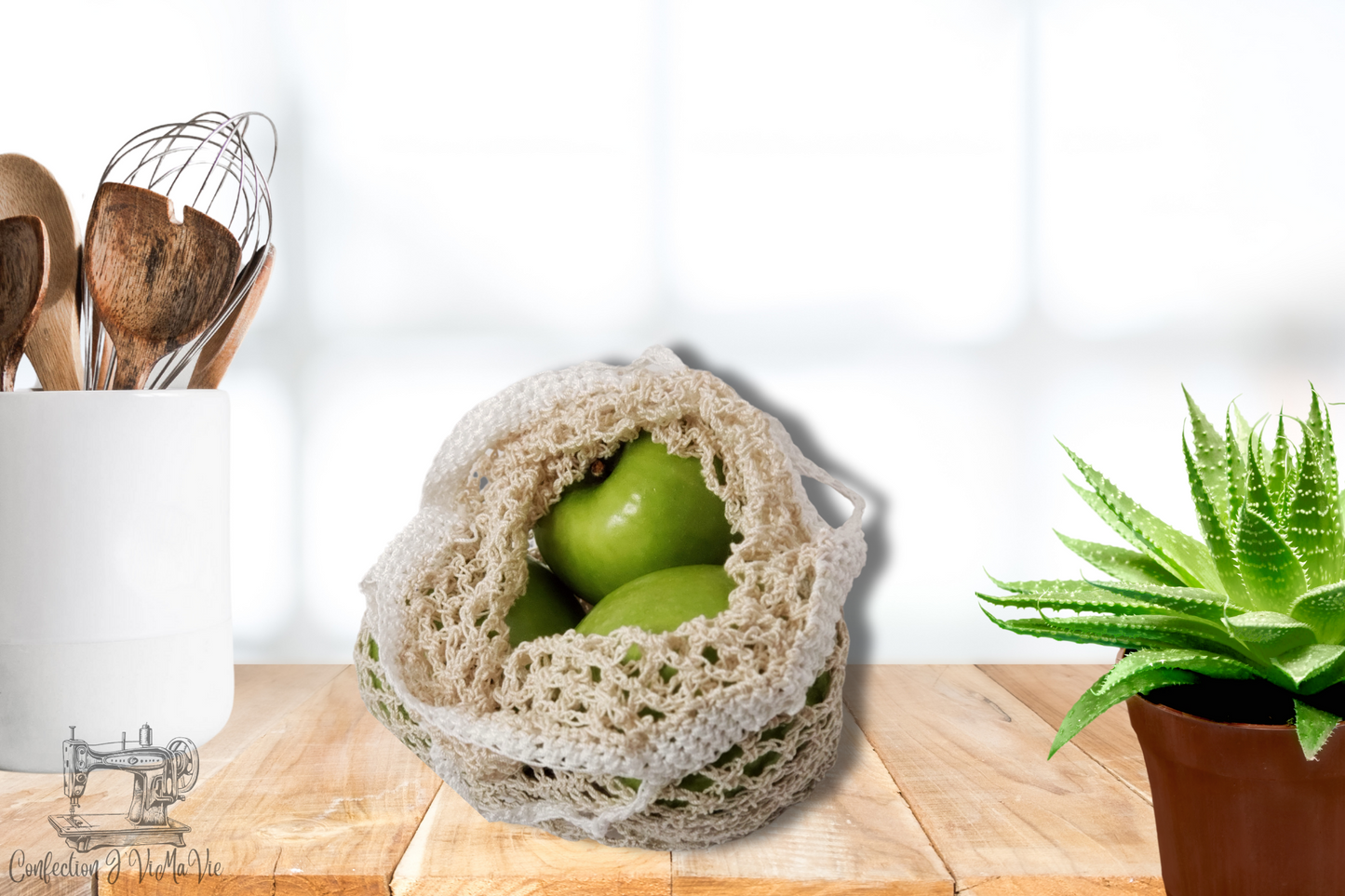 Sac à vrac Blanc et Beige