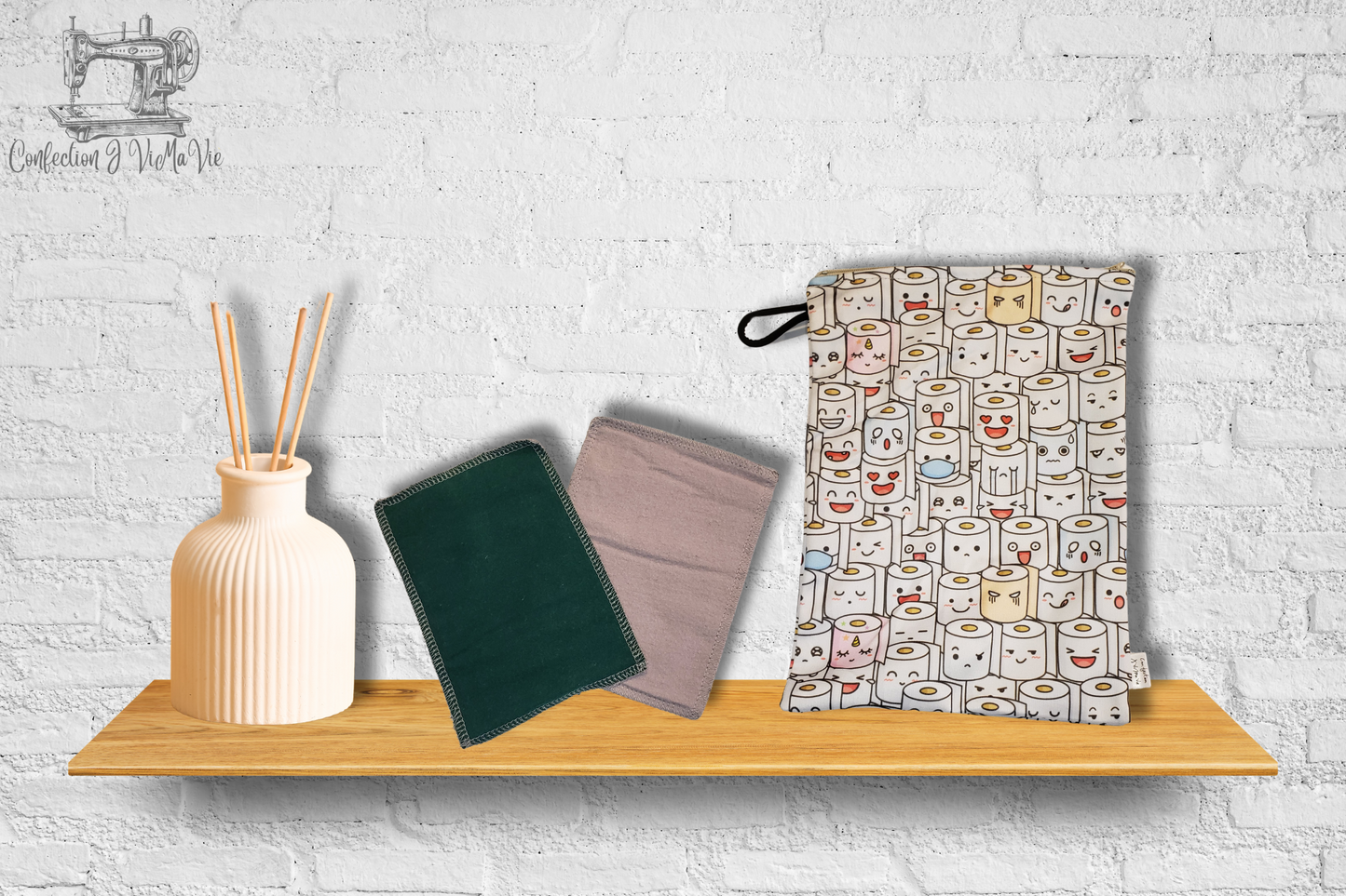 Lingette pipi Vert et Gris