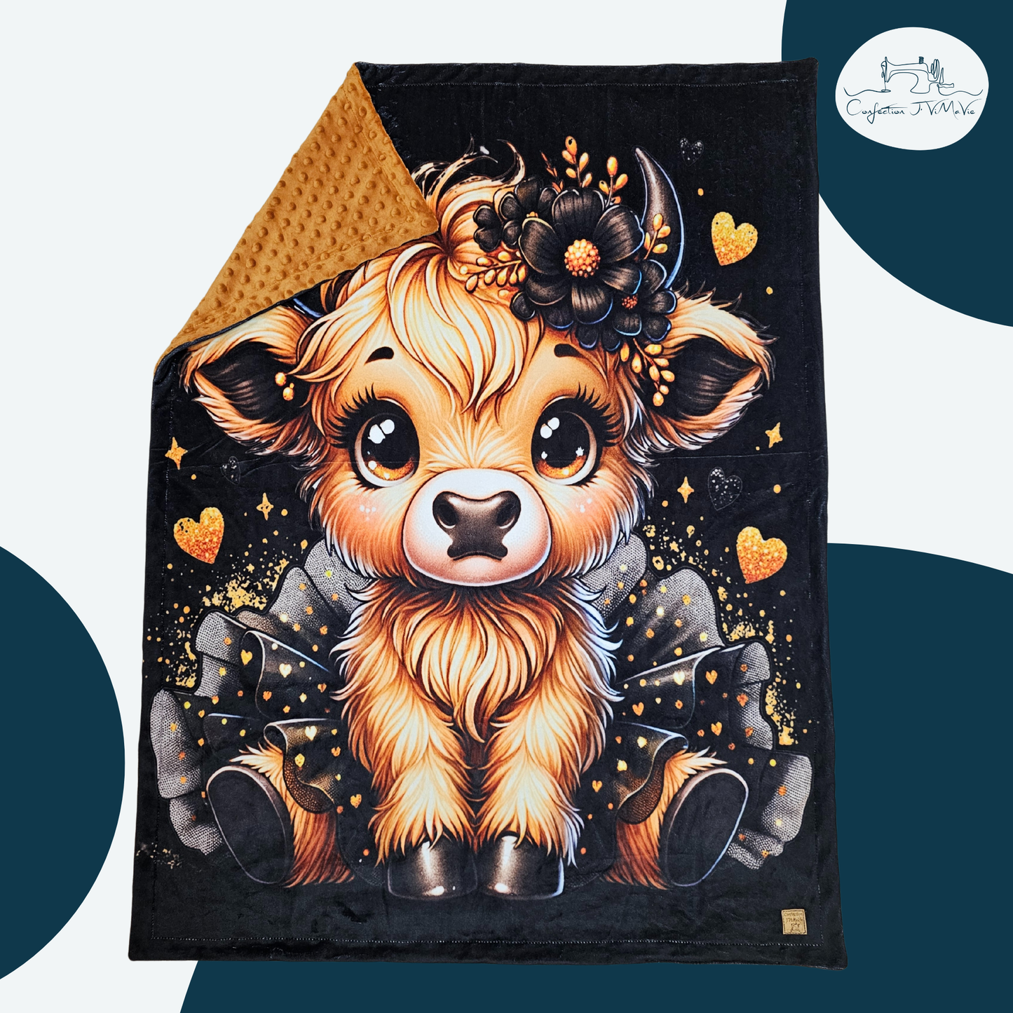 Couverture mignonne vache