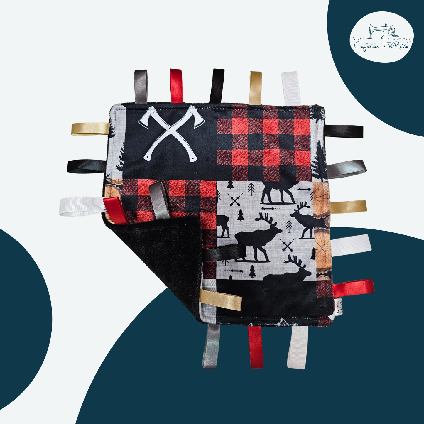 Couverture étiquette patchwork burcheron