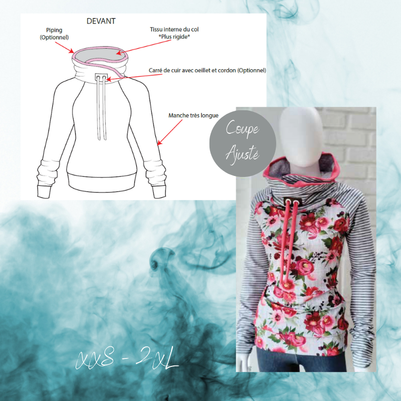 Chandail Raglan à col haut