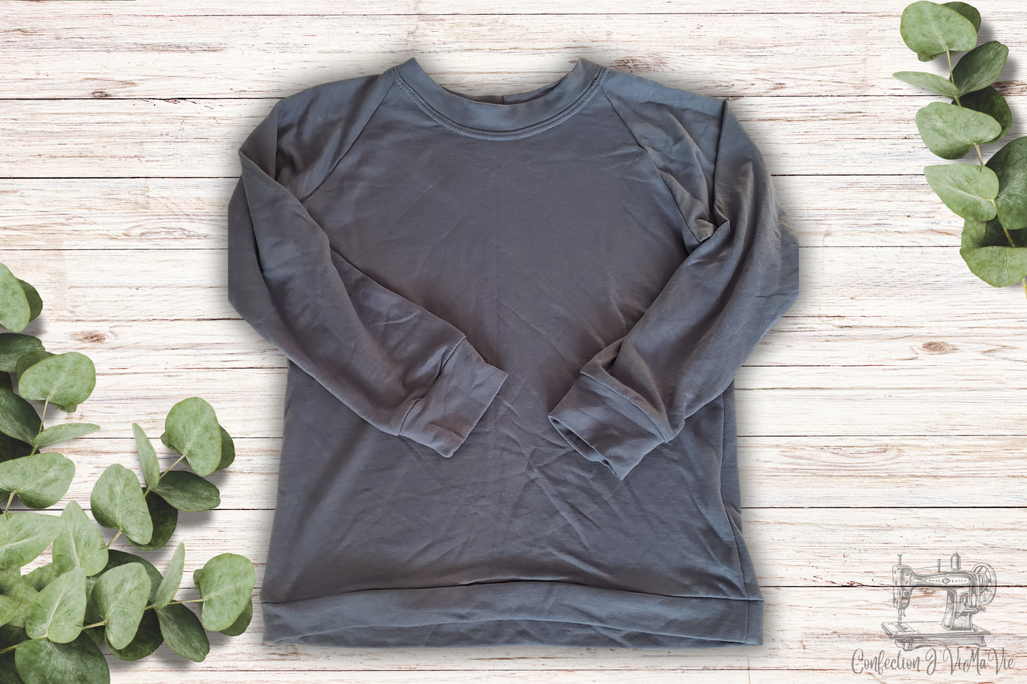 Chandail Raglan Bleu/Gris