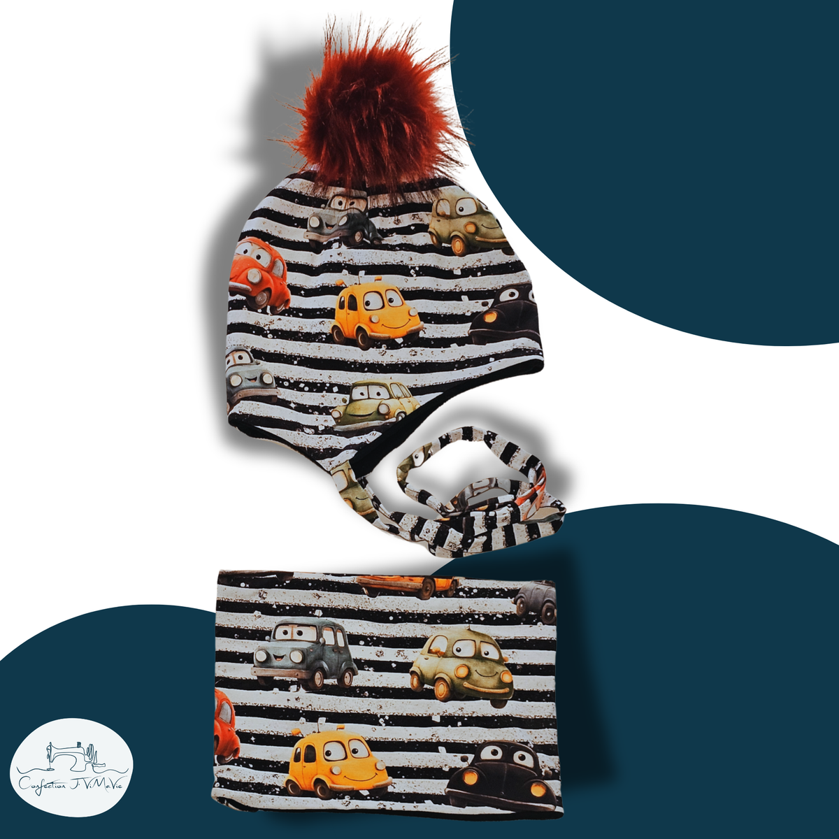 Ensemble tuque et cache cou, Automobiles