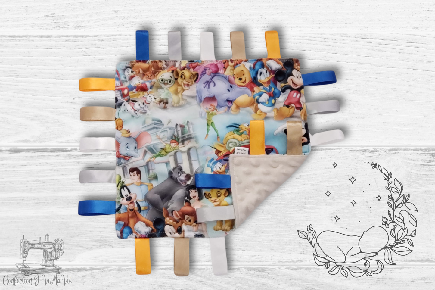 Couverture étiquette Personnage Disney