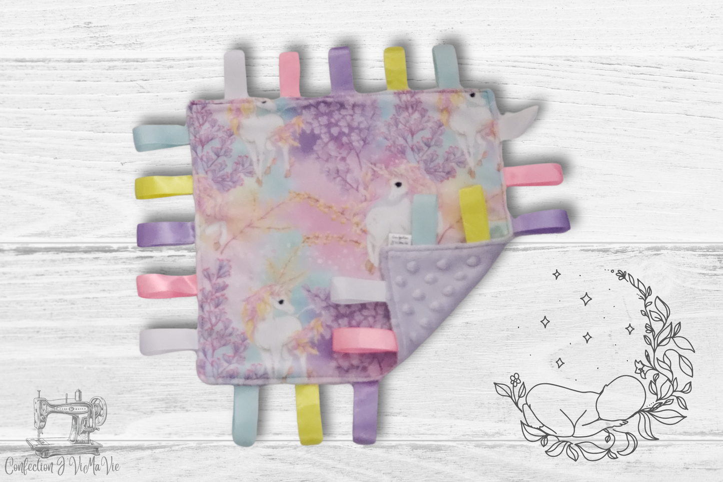 Couverture étiquette Licorne