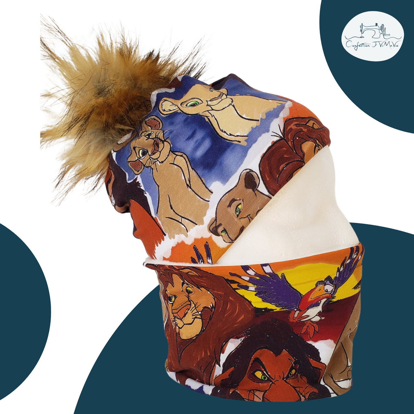 Ensemble tuque et cache cou, Roi Lion