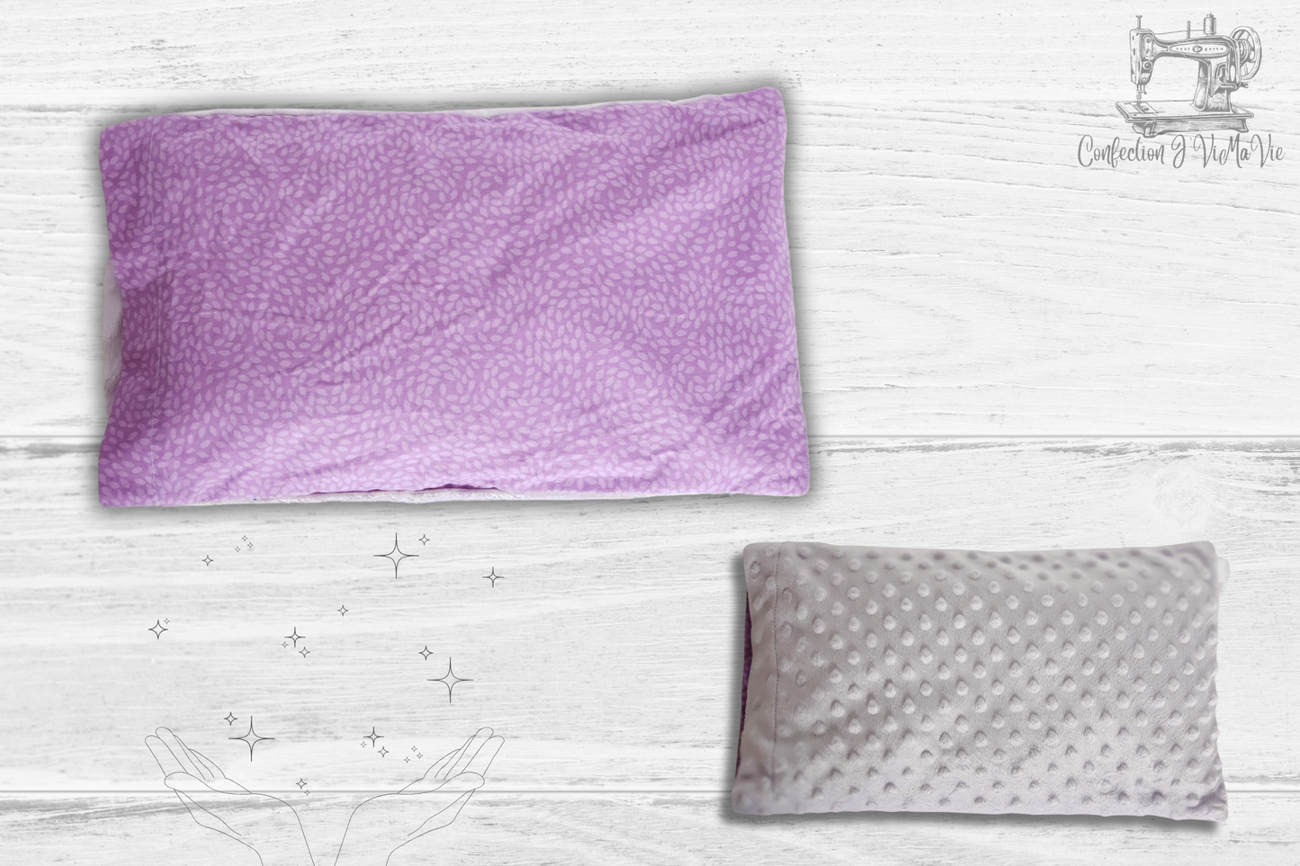 Oreiller Feuillage mauve