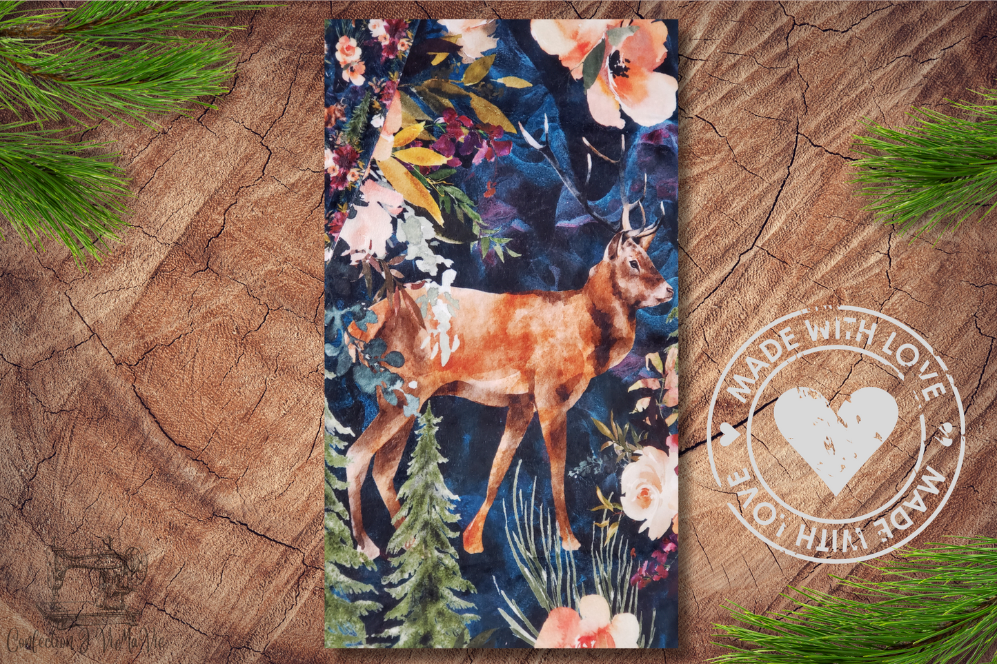 Couverture Chevreuil floral