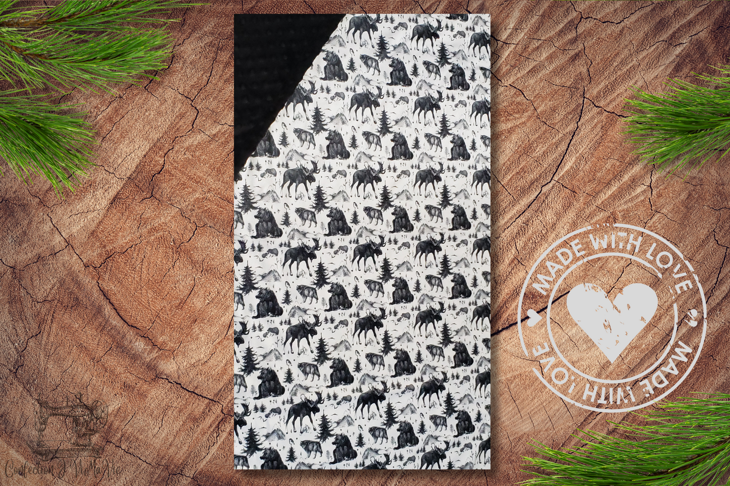 Couverture Animaux de la fôret monochrome