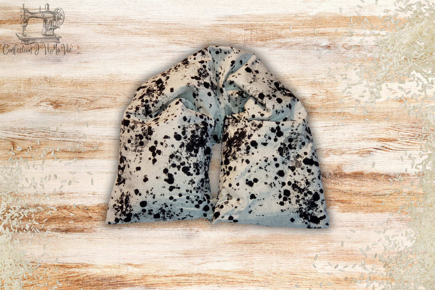 Coussin chauffant Blanc tacheté