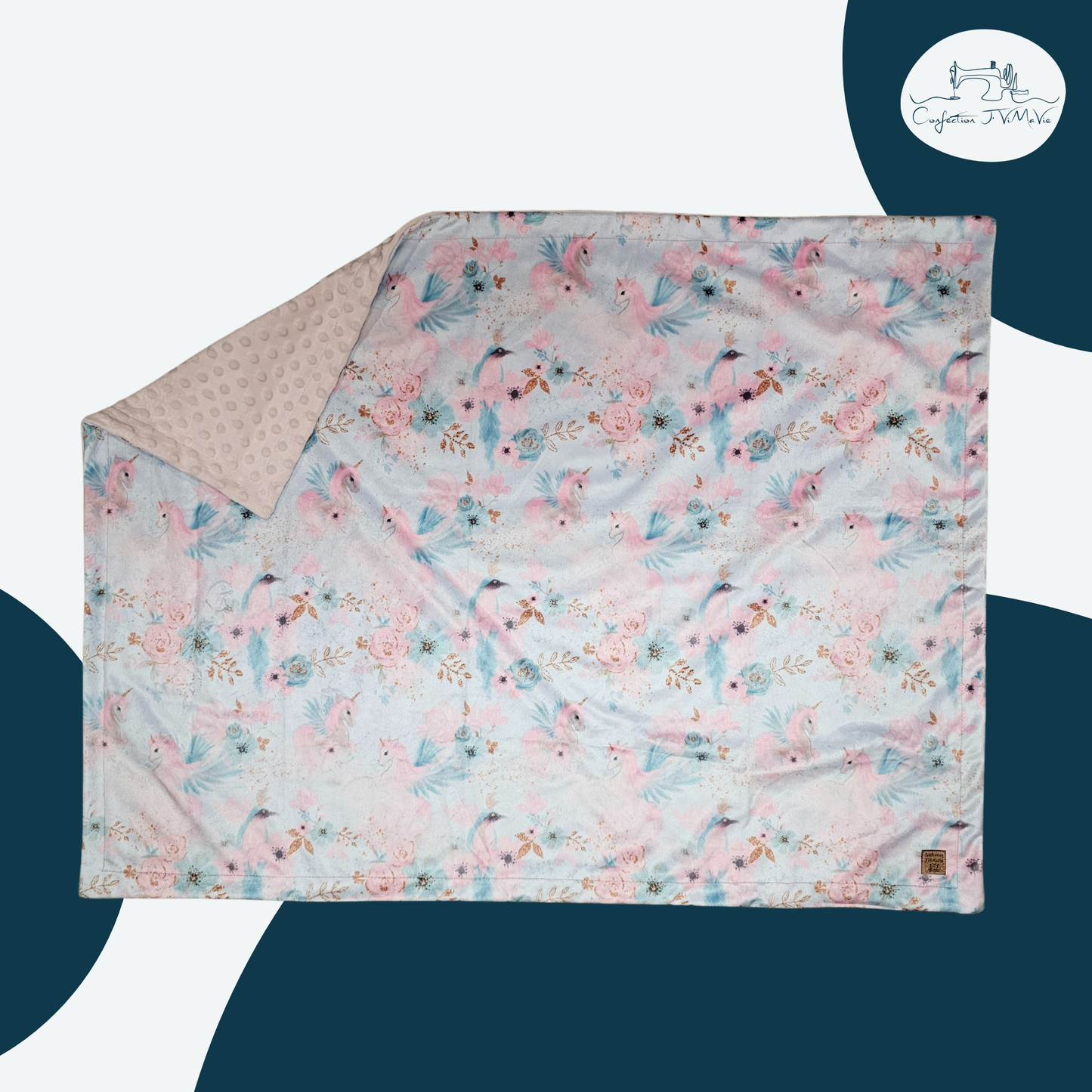 Couverture Licorne rose