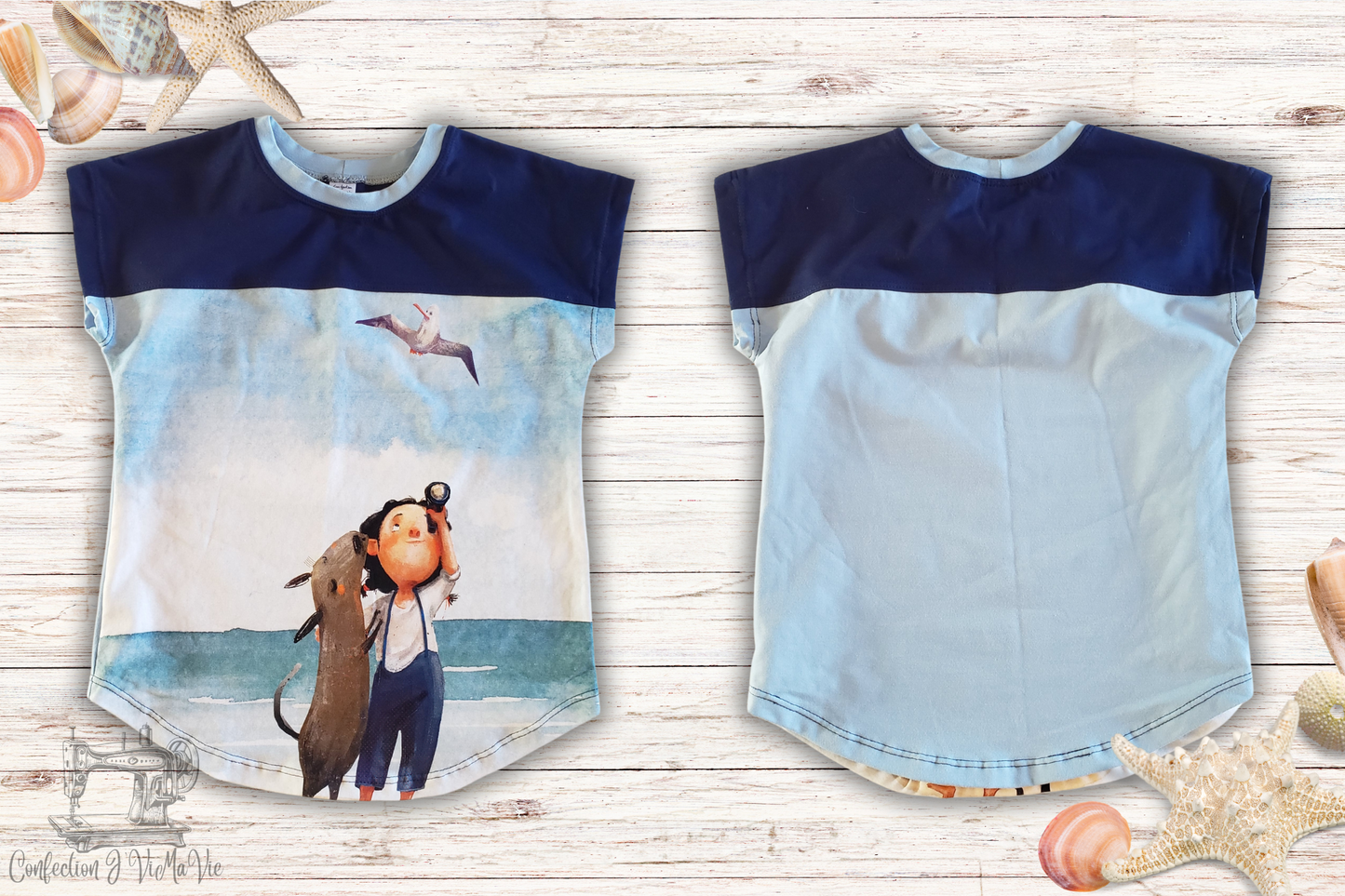 Chandail T-shirt Chien et enfant