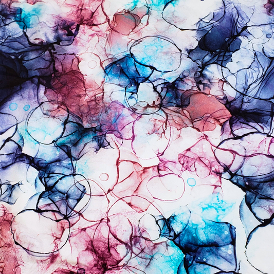 Tissu Taches d'alcool coloré