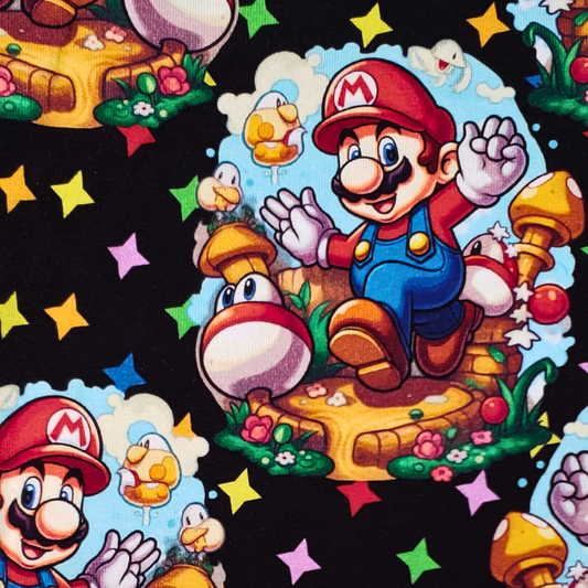 Tissu Mario étoilé