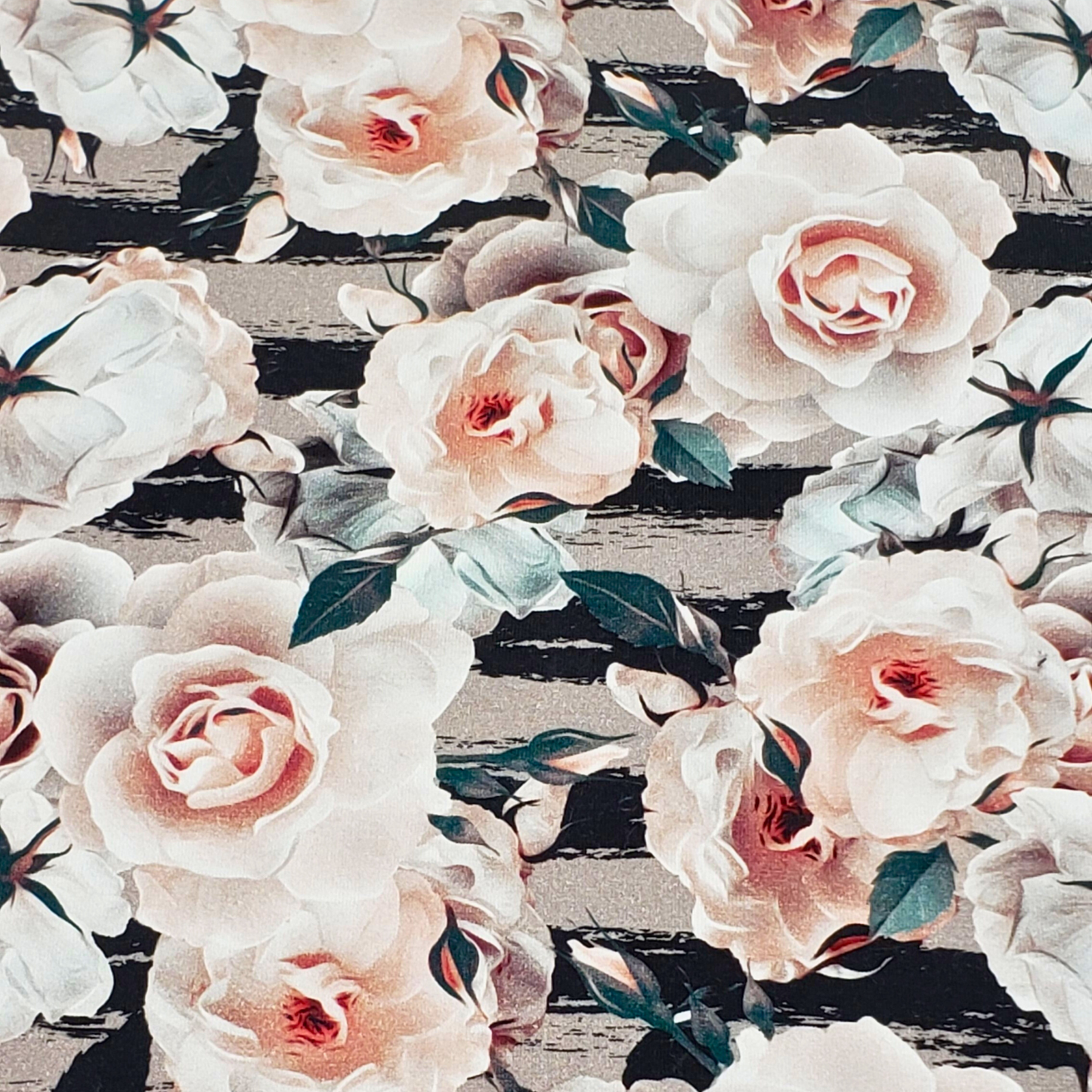 Tissu Florales et lignes