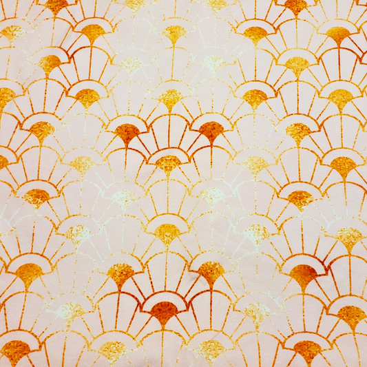 Tissu éventail doré