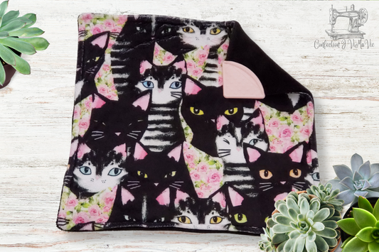 Couverture dentition Chat noir et fleur v2