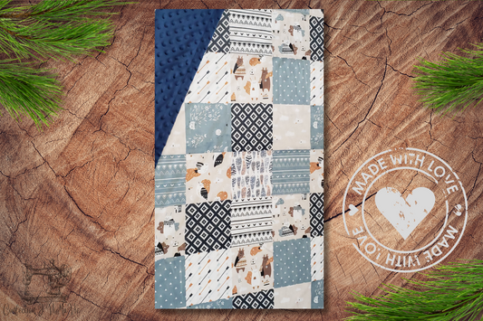Couverture Ours et hibou patchwork